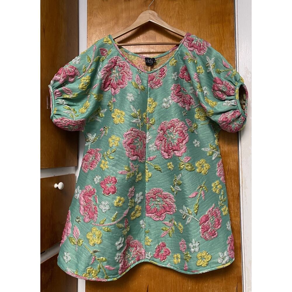 Arianne Floral Midi Dress - Green, Pink, Yellow